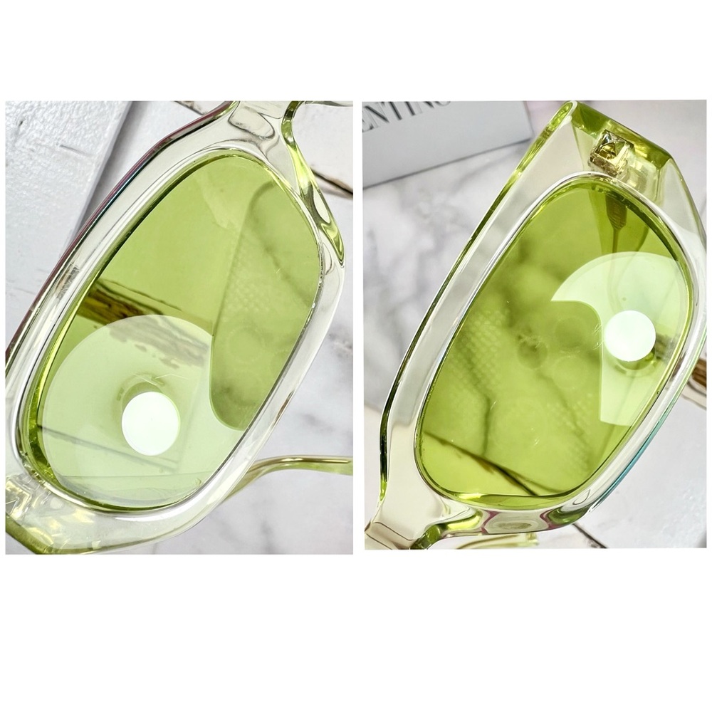 Valentino Garavani V-Logo Square Frame Acetate Sunglasses - Picture 10 of 12